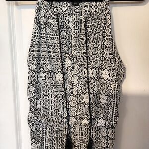 Adrienne Vittadini Black and White Maxi Dress